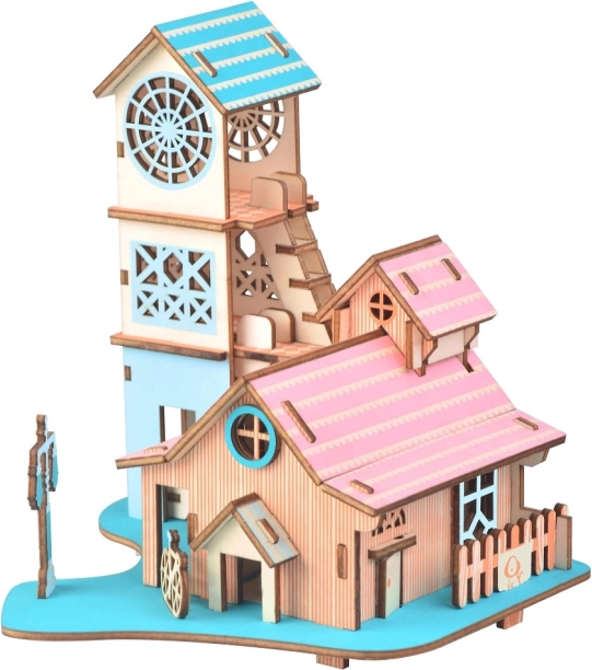Woodcraft Dřevěné 3D puzzle Vila u řeky