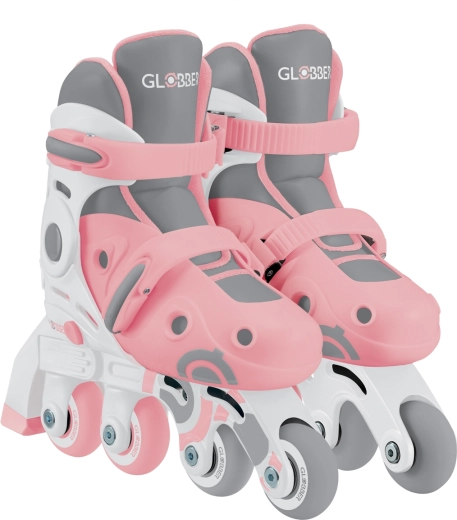 Globber dětské inline brusle 2v1 learning skates pastelově růžové 30–33