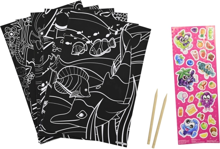 Kouzelný scratch art s mořskými motivy