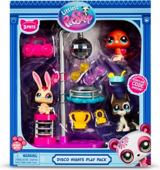 Littlest Pet Shop Disco Nights – sada figurek se 3 zvířátky