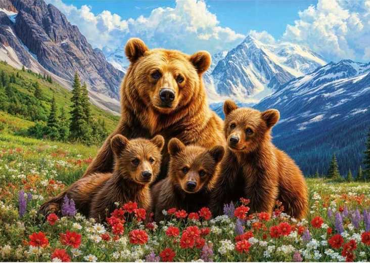 Puzzle Medvědi grizzly 1000 dílků