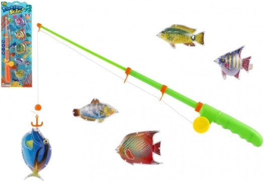 Magnetická rybářská sada pro děti – prut 39 cm a 5 rybiček