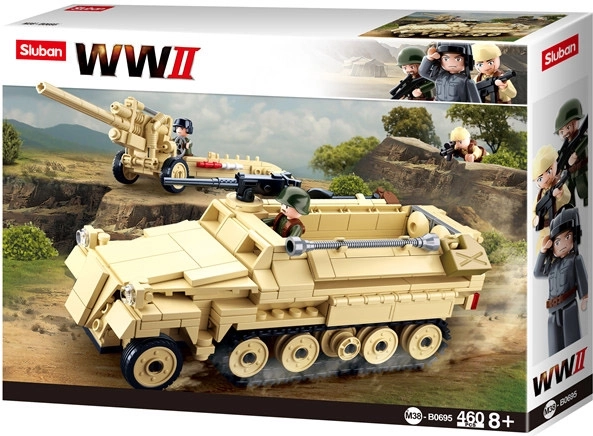 SLUBAN německý polopásový tahač half track – stavebnice z 2. světové války