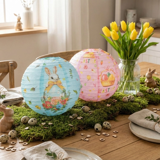 Velikonoční papírový lampion 30 cm - 1 kus