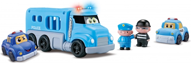Policejní auta s efekty - sada 4 ks