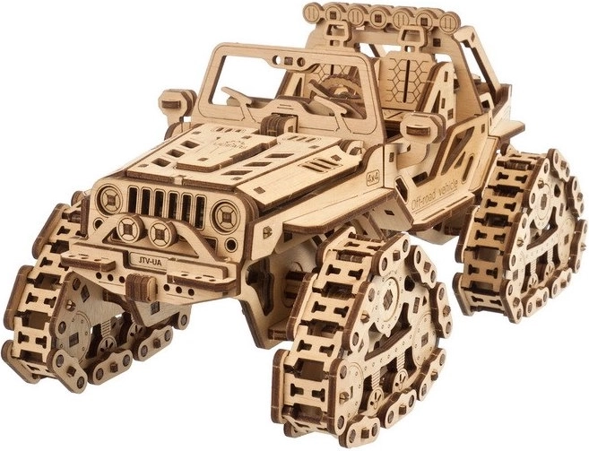 UGEARS pásové terénní vozidlo – 3D dřevěné mechanické puzzle