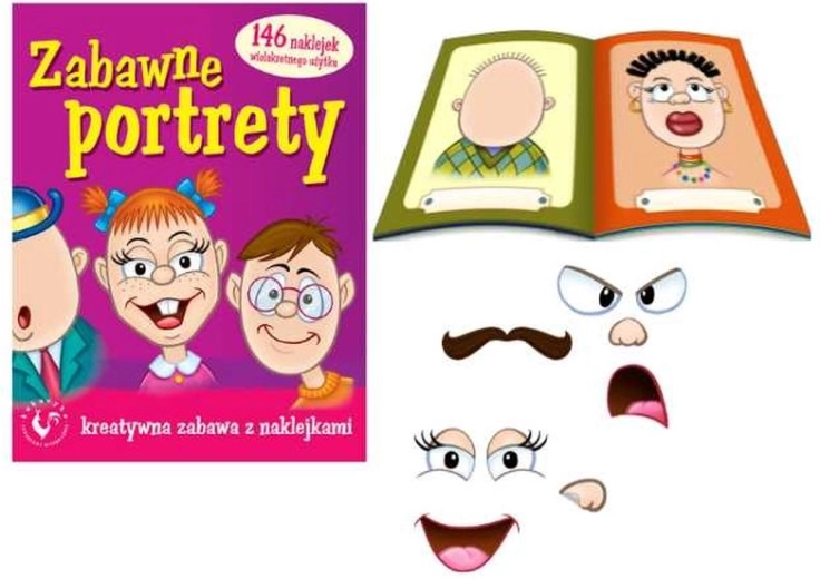Zábavné portréty – kreativní kniha se samolepkami