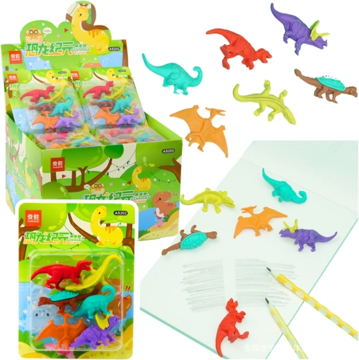 Sada gum ve tvaru dinosaurů - 6 ks