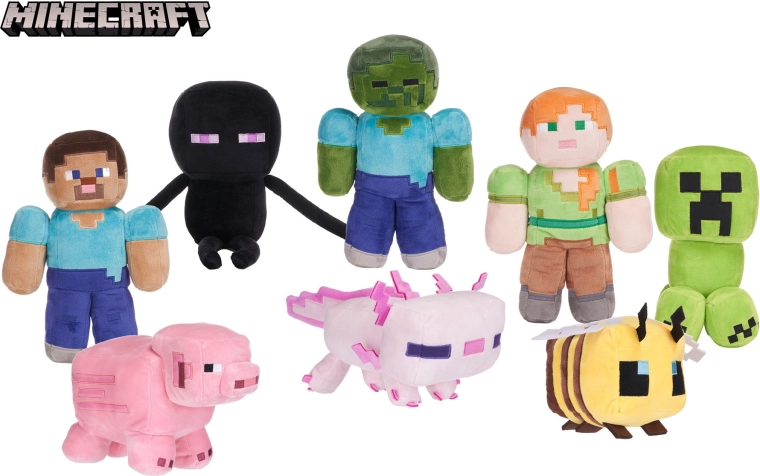 Plyšové postavičky MINECRAFT – měkoučké hračky pro děti a sběratele