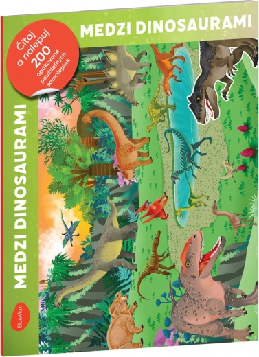 Čítaj a nalepuj – mezi dinosaury, kniha se samolepkami