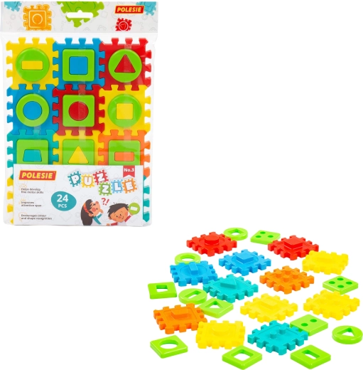 Dětské puzzle z pěnových dílků se tvary 24 ks
