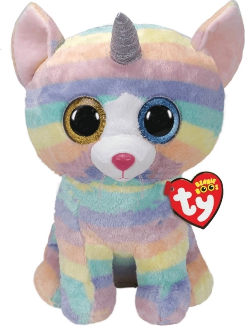 Plyšový jednorožčí koťátko TY Beanie Boos Heather 42 cm