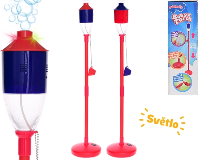 Stojanový bublifuk ve tvaru louče 132 cm