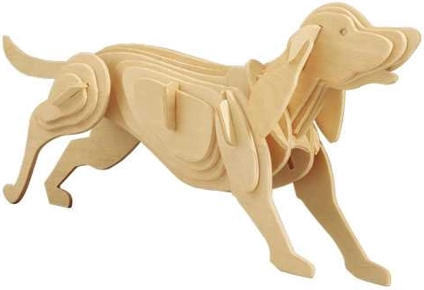 Woodcraft dřevěné 3D puzzle pes
