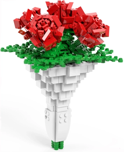 Realistická kytice z kostek