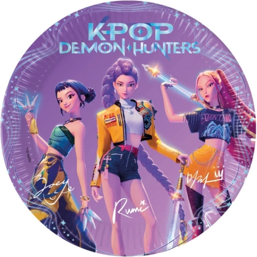 Papírové talířky Demon hunters k-pop 23 cm (8 ks)