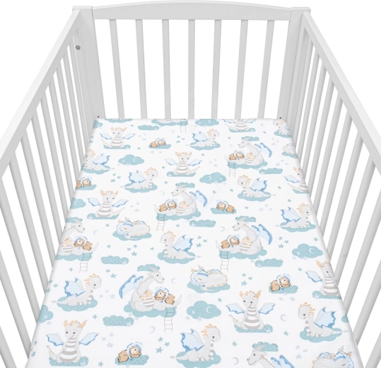 Bavlněné prostěradlo do postýlky NEW BABY Dráček 120 × 60 cm