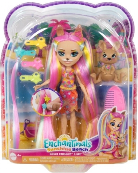Enchantimals Sunshine Beach – panenka Katrice Kangaroo s klokánkem Hop