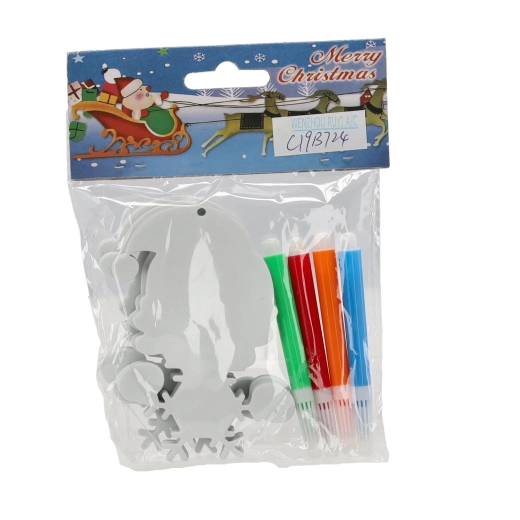 Vše v jednom: 3 ozdoby + 4 barevné fixy