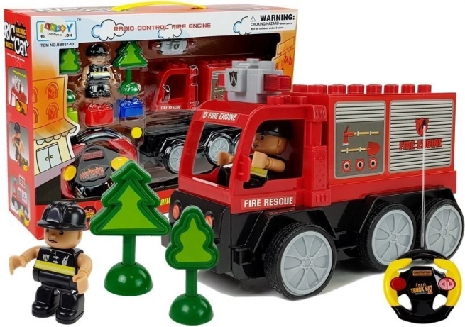 Rc hasièský automobil stavebnice na dálkové ovládání