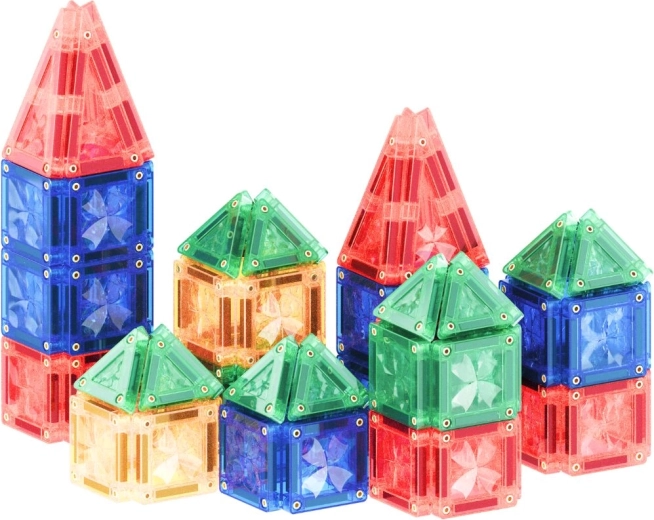 Cleverclixx magnetická stavebnice mini tiles intense pack 28 ks