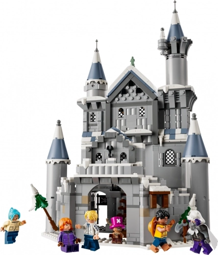 Zasněžený hrad plný detailů