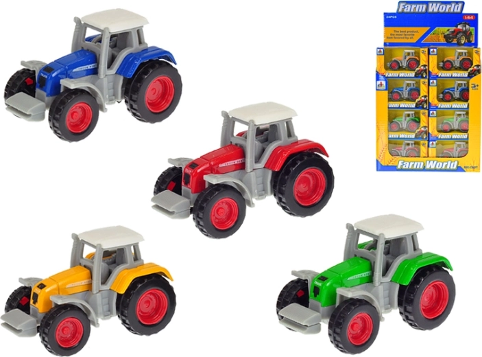 Kovový traktor v měřítku 1:64, 7 cm