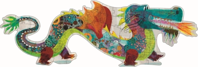 Djeco velké puzzle Drak 58 dílků