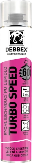 Montážní PU pěna Turbo Speed 750 ml – rychletvrdnoucí