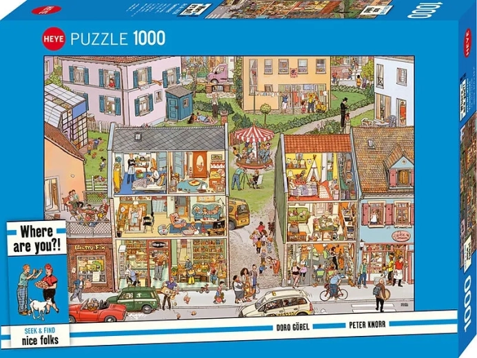 HEYE puzzle Seek & Find: Městské domy 1000 dílků