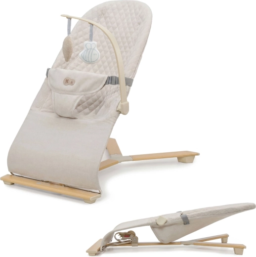 Kinderkraft lehátko a houpátko mimi beige wood do 9 kg