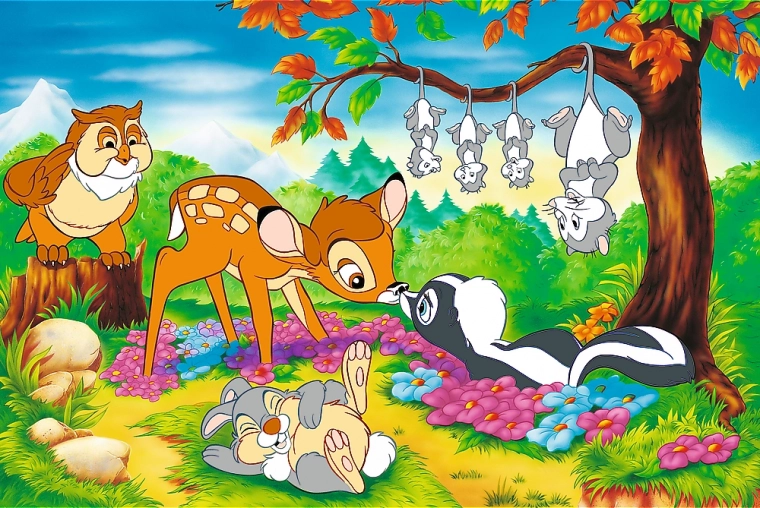 Puzzle Bambi a lesní přátelé 160 dílků