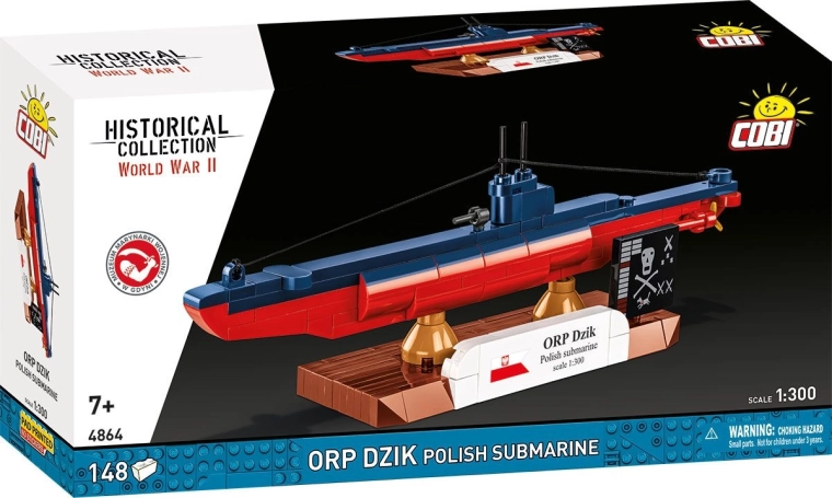 Stavebnice COBI ORP Dzik – polská ponorka 1:300 (148 dílků)