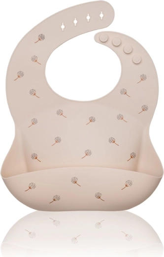 Petite&Mars silikonový bryndák Sam Beige Dandelion