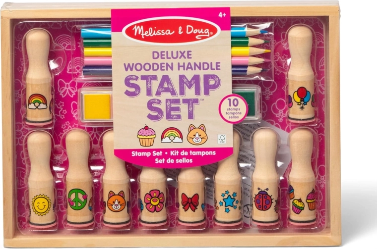Kreativní sada deluxe razítka, inkousty a pastelky MELISSA & DOUG