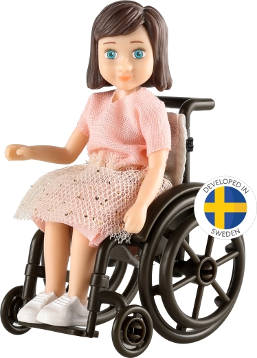 Lundby panenka na invalidním vozíku – sada pro domeček pro panenky