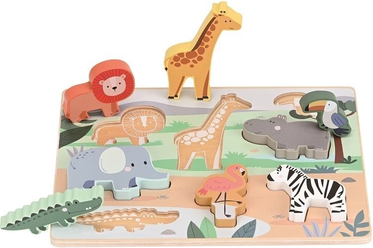 Zvířata safari jako puzzle i figurky