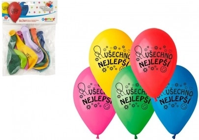 Nafukovací balonky Všechno nejlepší 10 ks