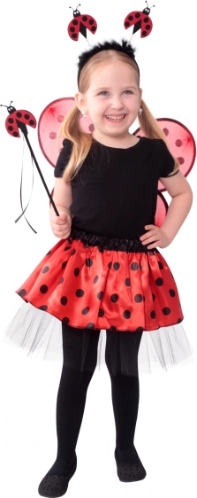 Dětský kostým beruška – sada s křídly, čelenkou a hůlkou