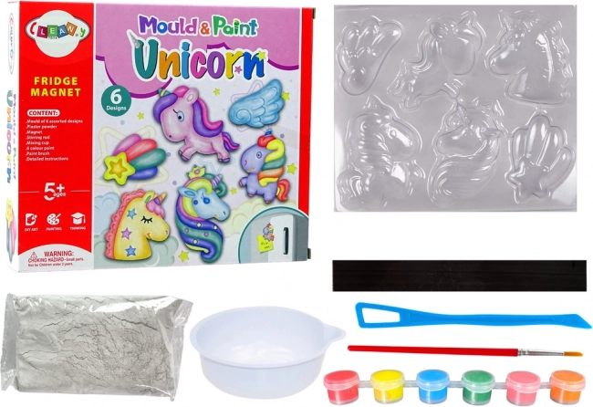 Kreativní sada DIY magnety ze sádry Jednorožci