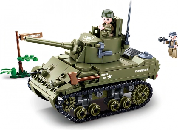 Sluban Army WW2 malý spojenecký tank – stavebnice