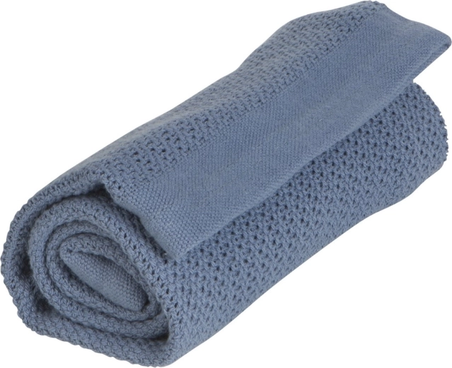 Vinter & Bloom deka Soft grid organic denim blue