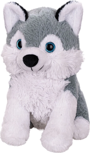 Plyšový husky sedící 25 cm