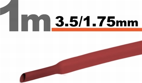 Červená smršťovací bužírka 3,5/1,75 mm