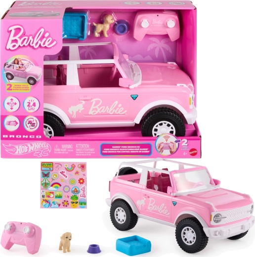 Barbie Hot Wheels dálkově ovládaný růžový Ford Bronco RC