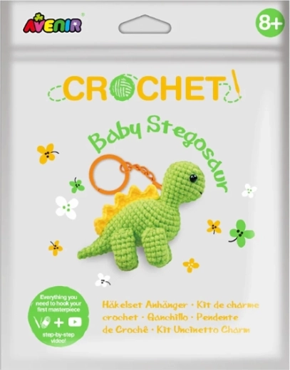 Vytvoř si vlastní háčkovaný přívěsek malý stegosaurus