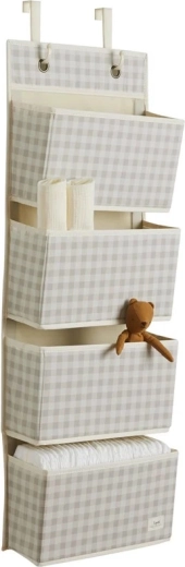 3 Sprouts závěsný organizér recycled gringham beige