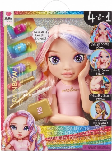 Hlava na účesy RAINBOW HIGH Bella 4 v 1