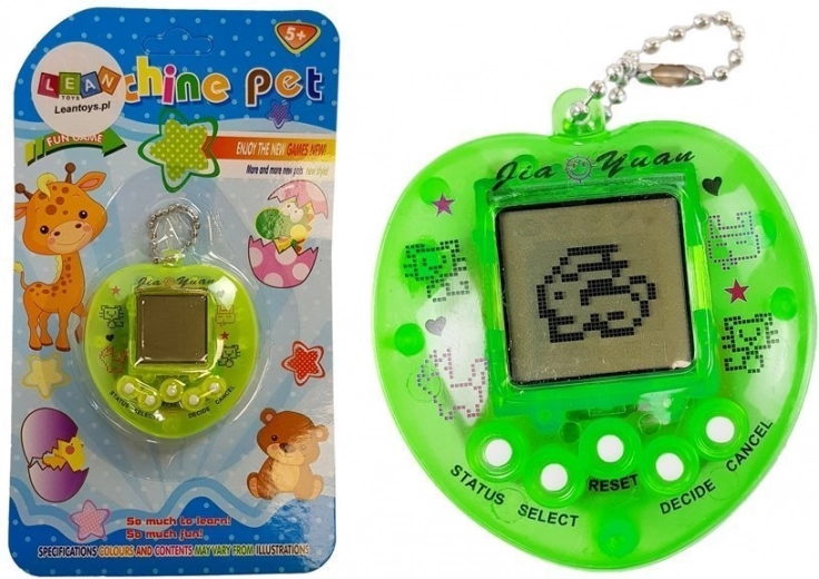 Elektronická hra TAMAGOTCHI zelená s krátkým řetízkem