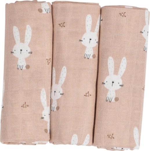 FreeON Bubaba látkové pleny beige bunnys - 3 ks